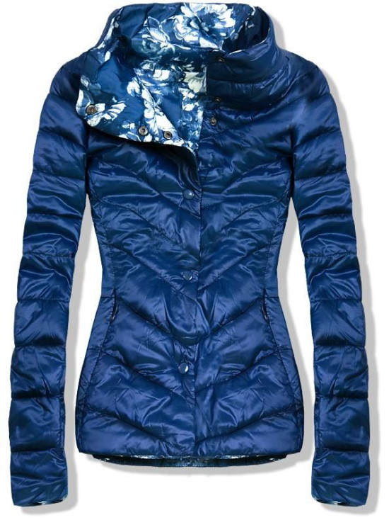 Modrá oboustranná jarní bunda