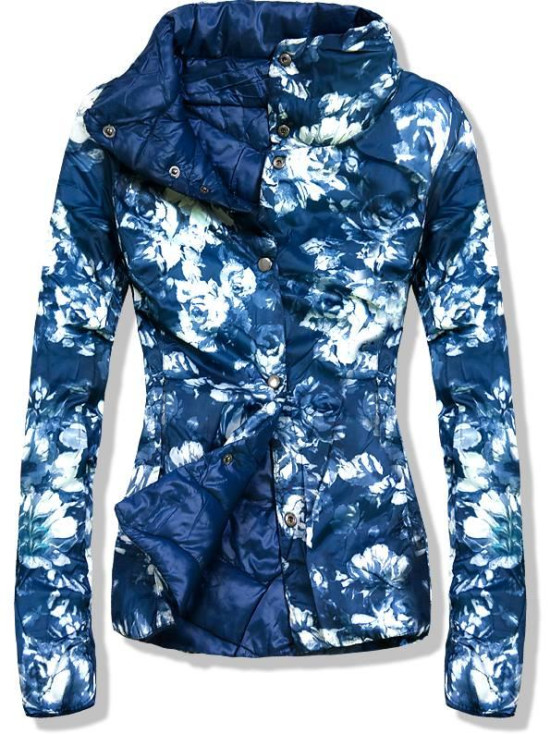 Modrá oboustranná jarní bunda