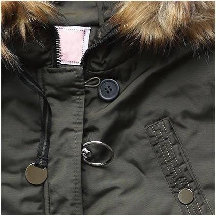 Prošívaná zimní bunda khaki