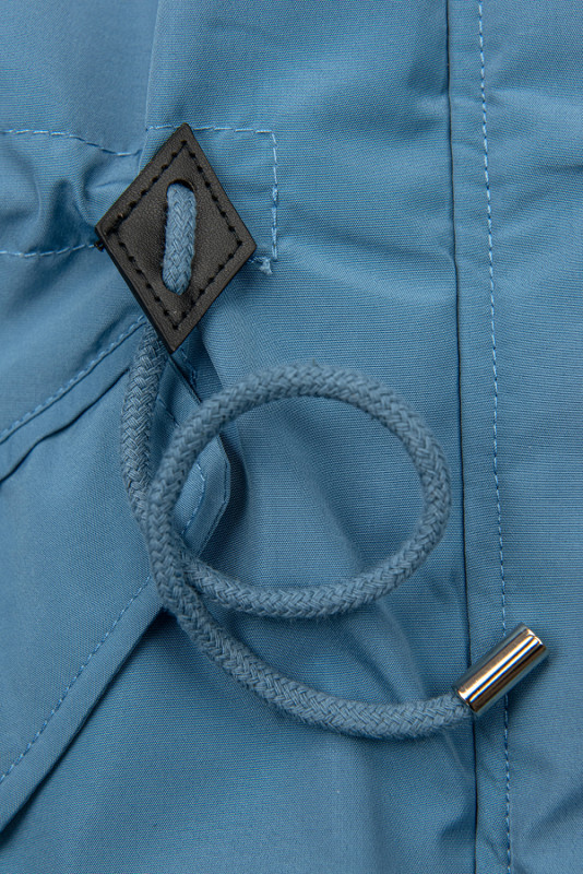 Jeans modrá přechodná parka s modrou podšívkou