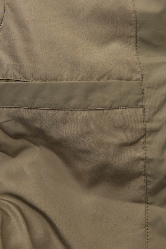 Elegantní zimní bunda s kožešinou, kávově hnědá