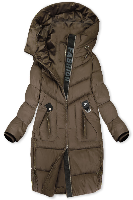Zimní dámská bunda FASHION teplá hnědá