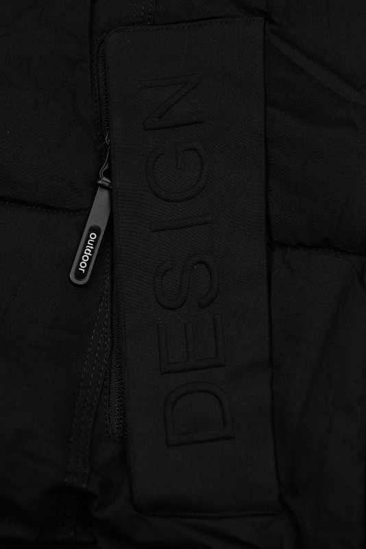 Černá teplá zimní bunda DESIGN