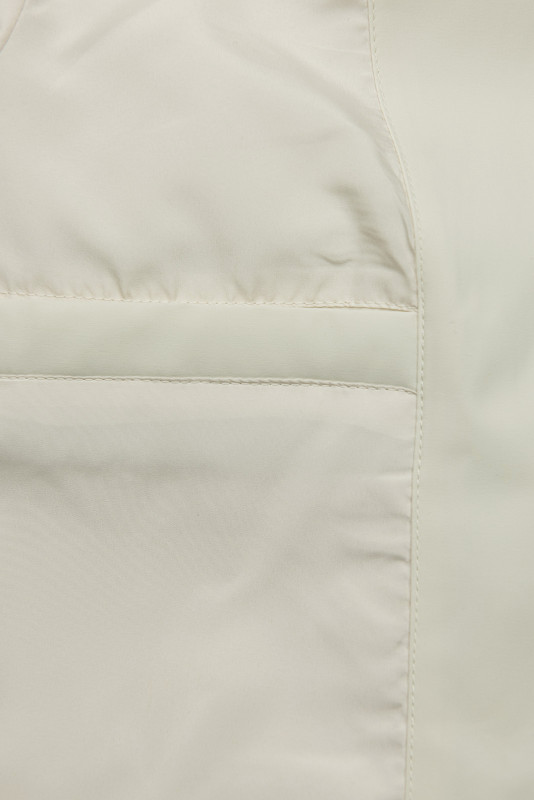 Krémová jarní parka se stahováním v pase