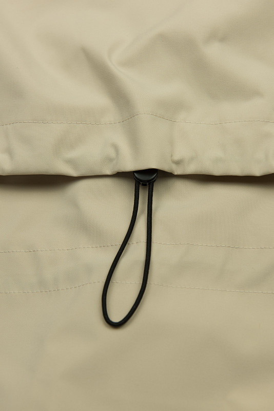 Béžová jarní parka se stahováním v pase