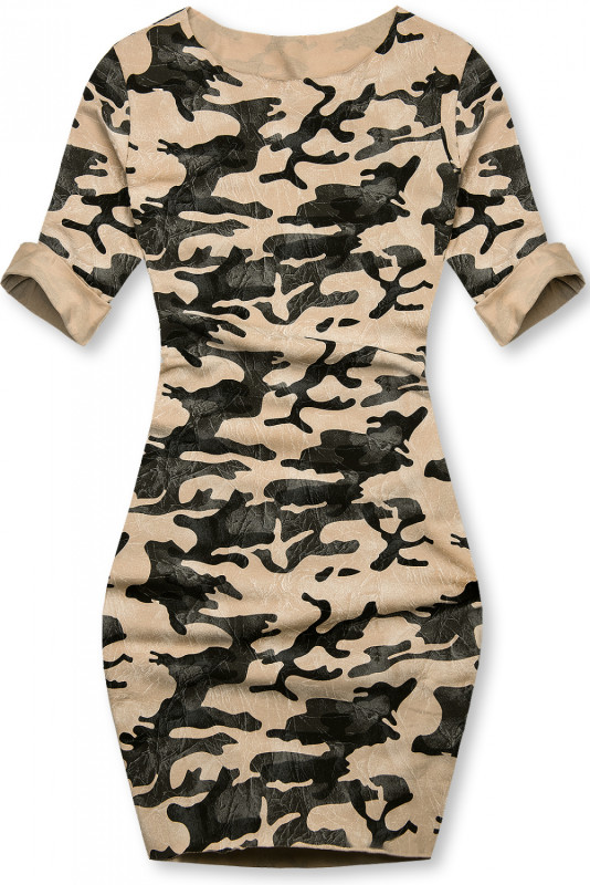 Hnědé ležérní army šaty