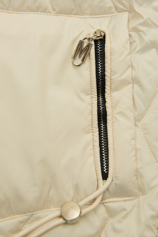 Oboustranná bunda s kapucí ecru/béžová