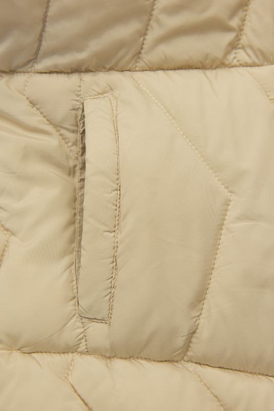 Oboustranná bunda s kapucí ecru/béžová