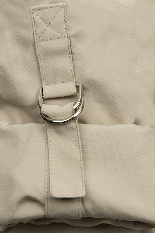 Béžová jarní parka s odepínatelnou kapucí