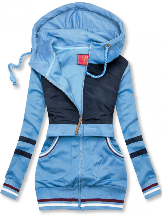 Baby blue  mikina s kapucí