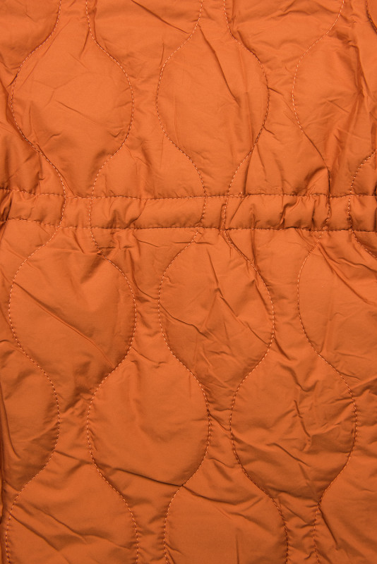 Prošívaná podzimní parka oranžová/černá