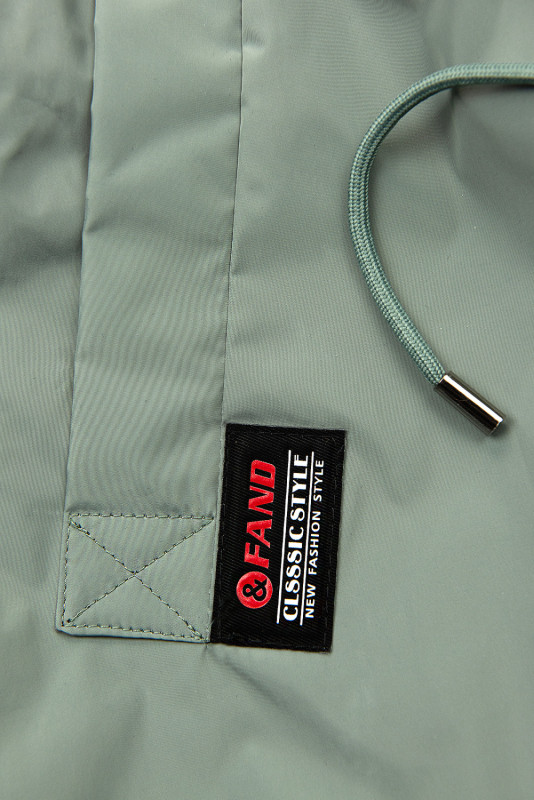 Nefritově zelený prodloužený plášť/parka