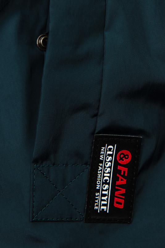 Smaragdově zelený prodloužený plášť/parka