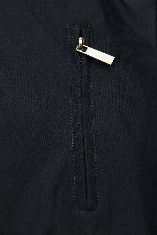 Tmavěmodrá/hnědá oboustranná přechodná parka