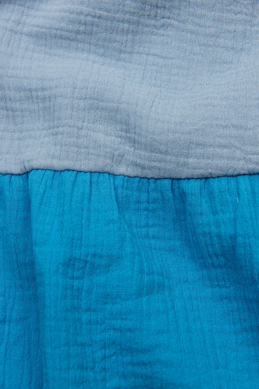 Bavlněné šaty bílá/baby blue/tyrkysová
