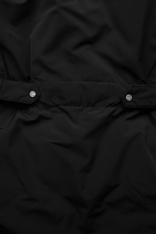 Prodloužená parka s kožešinou černá