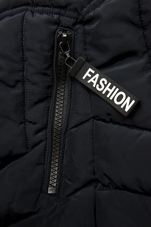 Tmavě modrá zimní bunda FASHION