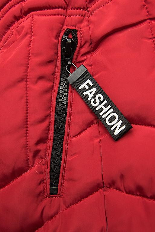 Červená zimní bunda FASHION