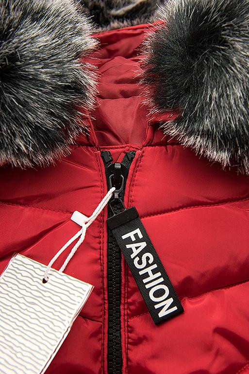 Červená zimní bunda FASHION