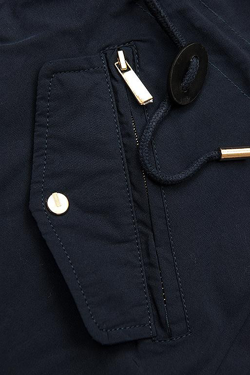 Tmavě modro-šedá oboustranná parka