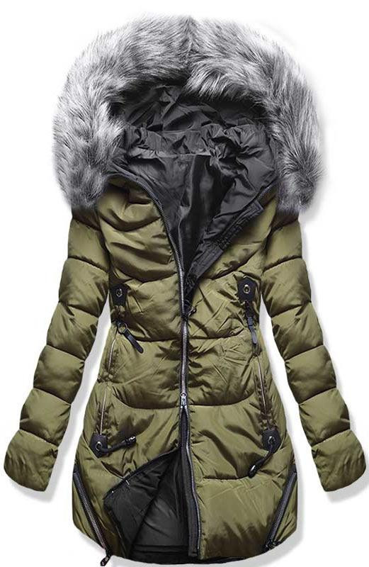 Zelená zimní bunda