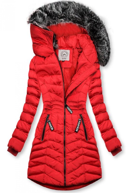 Červená zimní bunda FASHION