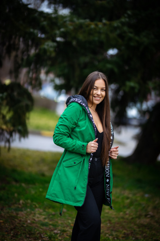 Lehká přechodná parka FASHION tmavě modrá