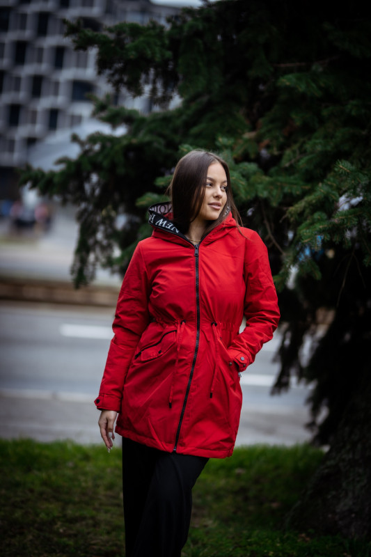 Tmavě modrá parka FASHION