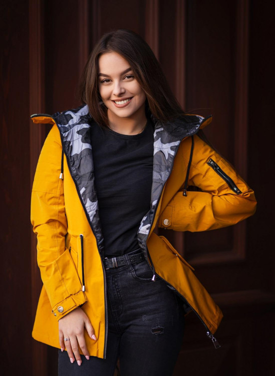 Oboustranná army parka červená