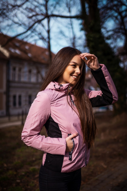 Šedá sportovní oboustranná bunda