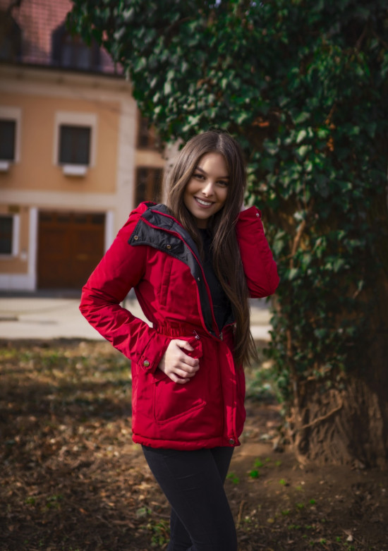 Oboustranná bunda se stahováním žlutá/černá