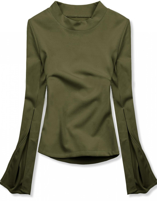 Khaki top s dlouhými rukávy