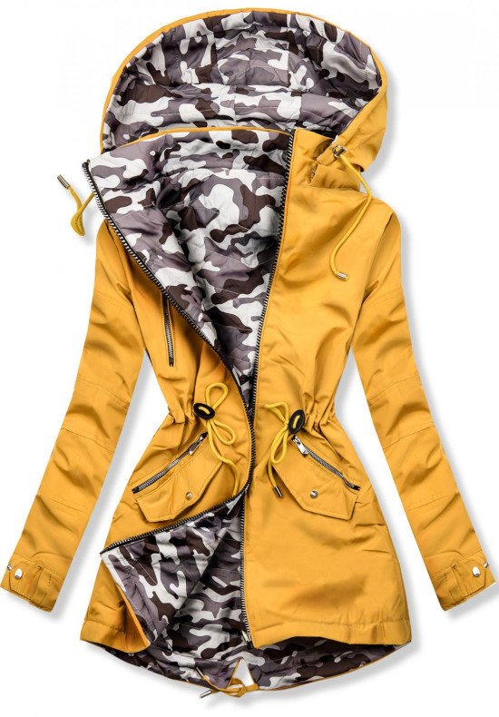 Žlutá oboustranná army parka