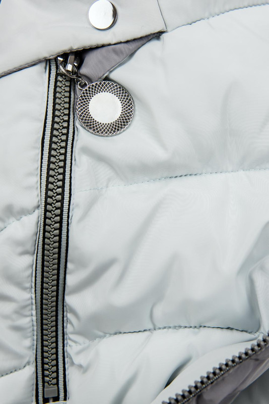 Baby blue prodloužená bunda s kapucí