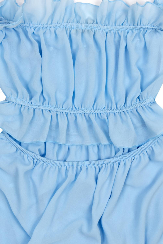 Baby blue letní dlouhé šaty