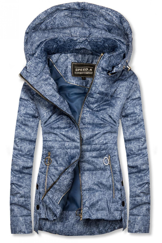Jeans modrá světla lehká jarní bunda