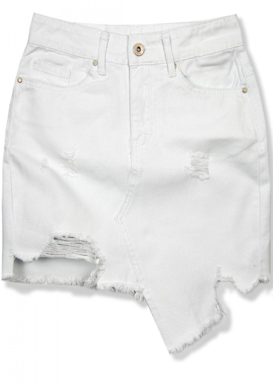 Bílá jeans sukně