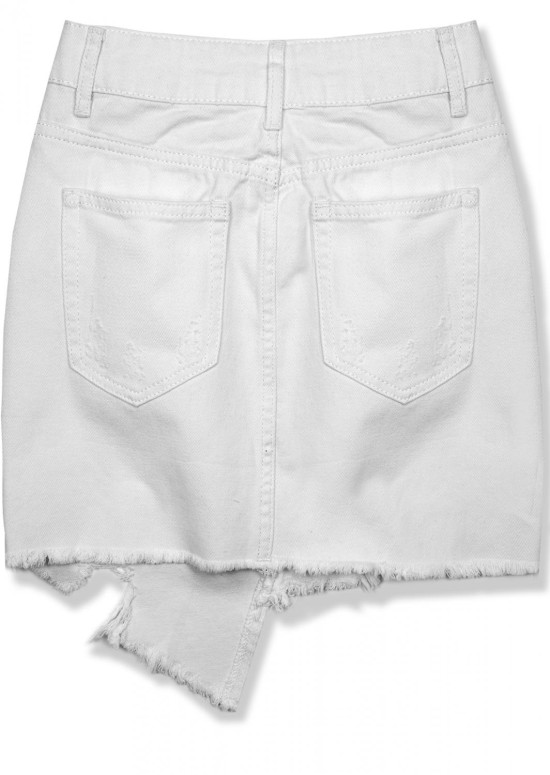 Bílá jeans sukně