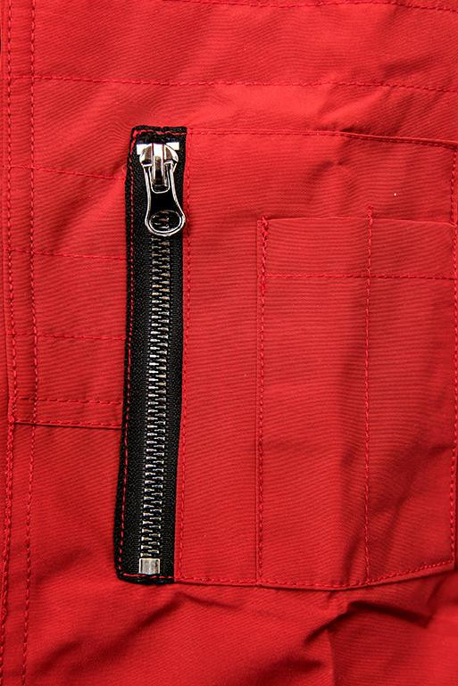 Oboustranná army parka červená