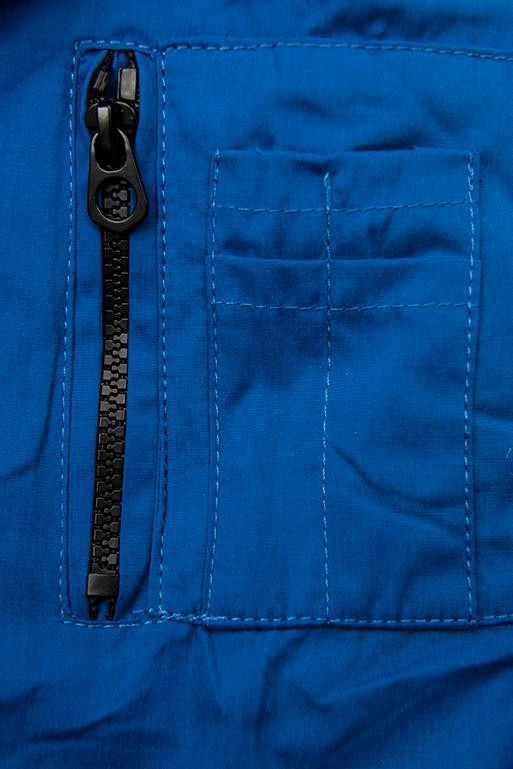 Modro-černá oboustranná krátká parka