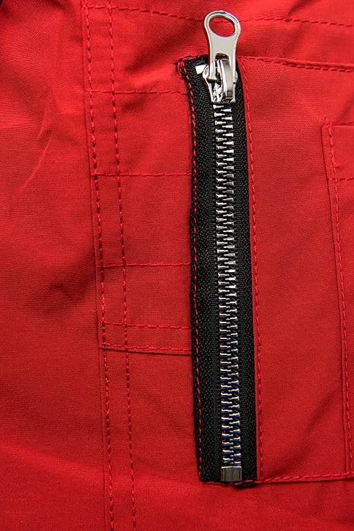 Oboustranná jarní parka červená/černá