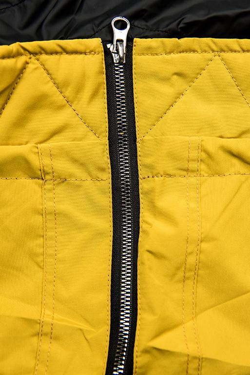 Oboustranná jarní parka žlutá/černá