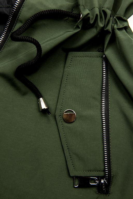 Oboustranná jarní parka khaki/černá