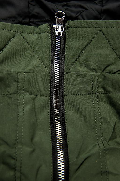 Oboustranná jarní parka khaki/černá