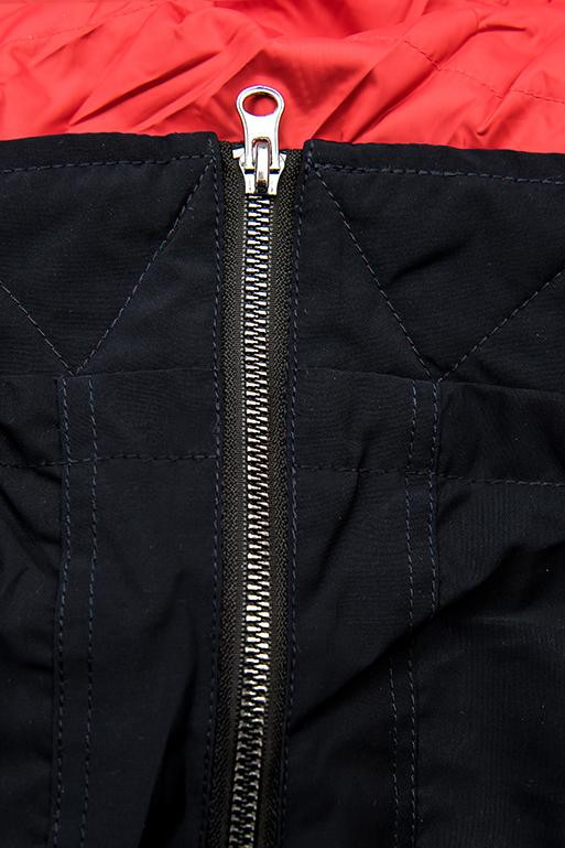 Oboustranná jarní parka tmavě modrá/červená