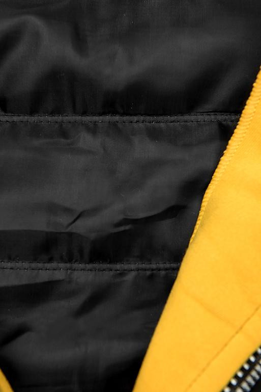 Tepláková súprava s kombinovanými materiálmi žlutá/černá