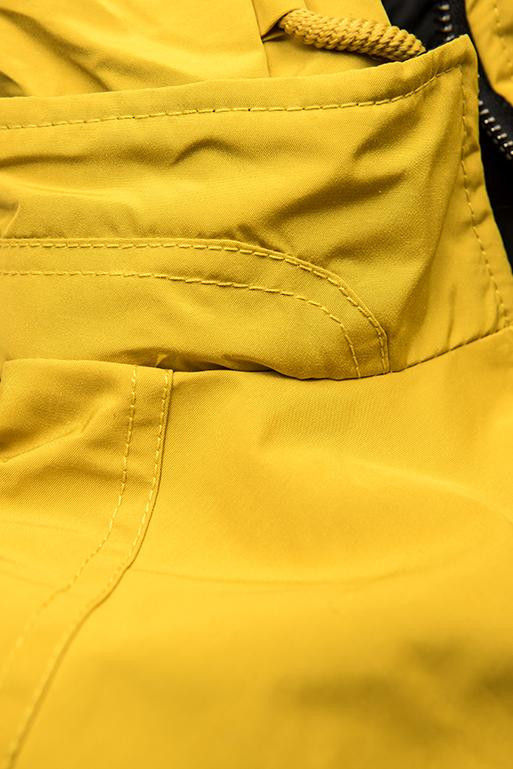 Jarní oboustranná parka, žlutá-černá