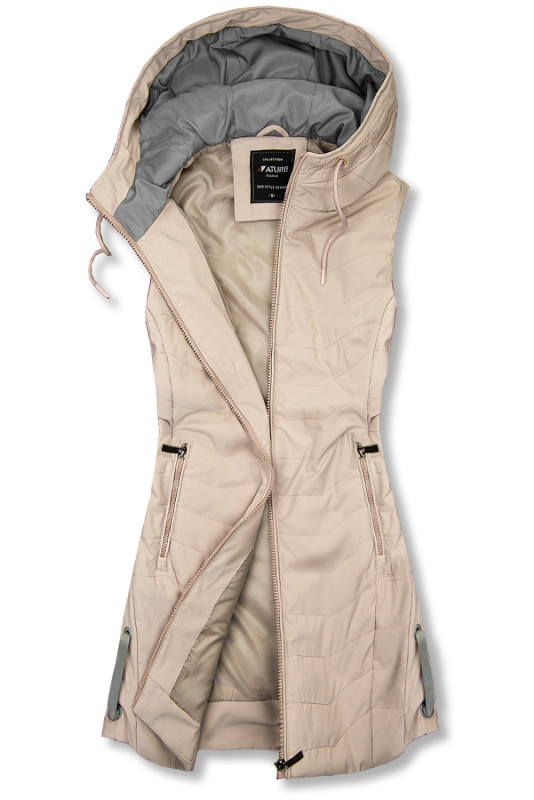 Béžová prošívaná vesta