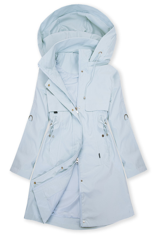 Světle modrá parka na jaro/podzim