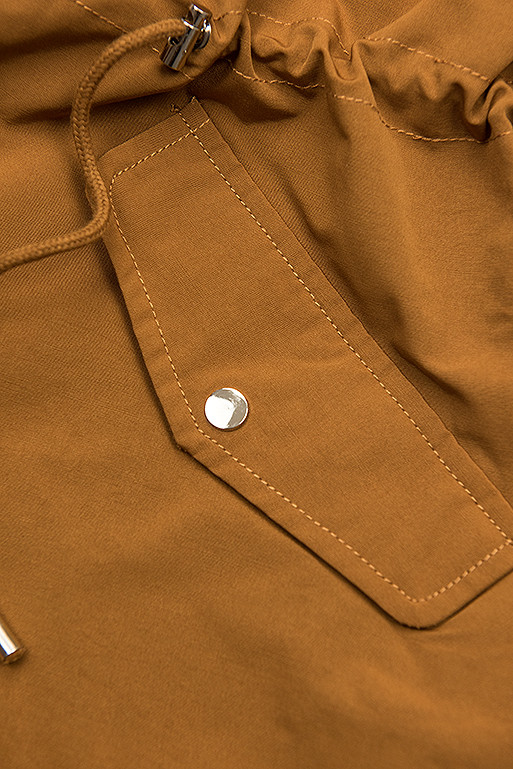 Parka s odepínatelnou kapucí hnědá/tmavě modrá